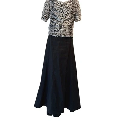 Tadashi Shoji Formal Black Sateen Trumpet High / Lo Skirt 12 EUC - Image 1 of 4