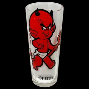 Bicchiere bicchiere vintage anni 70 Pepsi Cola Harvey cartoni animati HOT STUFF 16 oz - Foto 1 di 7