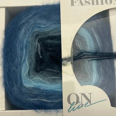 ONline Fashion Box No. 2 NAVY SKY Gradient #05 Mohair Blend Yarn & Pattern NEW - Image 1 of 4