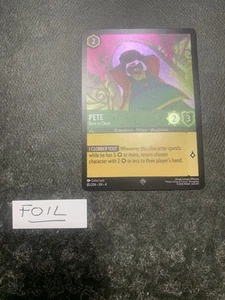 Disney Lorcana - Ursula’s Return - Pete - Born to Cheat - Cold FOIL - 85/204 NM - Picture 1 of 2