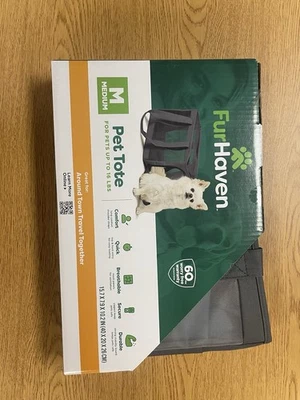 FurHaven Medium Durable Mesh Soft-Sided Pet Tote Carrier, Gray - Image 1 of 2