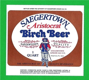 Saegertown Aristocrat Birch Beer Soda Bottle Label Pa - Picture 1 of 1