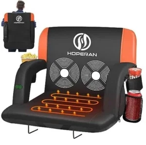 23" Heated Stadium Seats for Bleachers with Back Support, 3 Levels He... - Picture 1 of 3