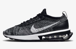 Men Nike Air Max Flyknit Racer Running Shoes Sneakers Black White DJ6106 001 - Picture 1 of 24