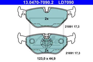 SET PASTIGLIE FRENO, FRENO A DISCO PER BMW ATE 13.0470-7090.2 - Foto 1 di 7