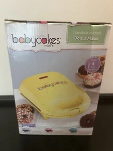 New "Babycakes Minis Nonstick-Coated Mini Donut Maker" Yellow Unopened - Picture 1 of 4