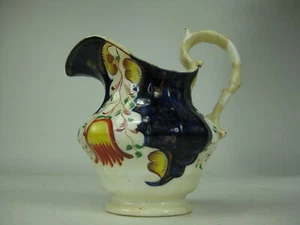 Early 19th Century Gaudy Welsh Creamer Old Repair - Picture 1 of 16