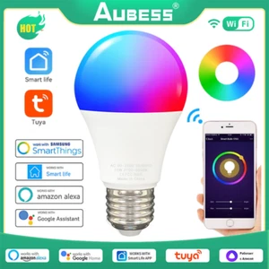 Tuya E27/ B22 Smart WiFi LED Light Bulb 9/15W RGB Colour Changing Remote Control - Picture 1 of 14
