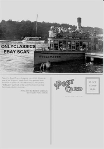 1910 LAKE MINNETONKA EXCELSIOR MN STEAMBOAT STILLWATER BOAT VICTORIAN POSTCARD - Picture 1 of 1