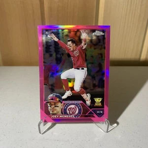 Joey Meneses RC Pink Refractor Washington Nationals #60 2023 Topps Chrome - Picture 1 of 2