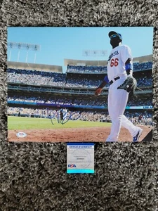 Yasiel Puig Auto Signed 11X14 Photo Los Angeles Dodgers Reds Indians PSA/DNA COA - Picture 1 of 2