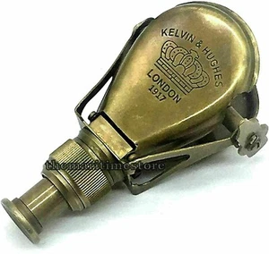 Vintage Handmade Monocular Antique Brass 1917 Monocular Kelvin & Hughes - Picture 1 of 6