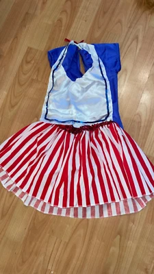 Blue Leotard and Red/White Skirt Sailor Dance Costume - Image 1 of 3