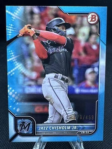 Bowman 2022/499 Sky Blue Jazz Chisholm Jr Miami Marlins New York Yankees - Imagen 1 de 3