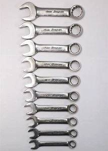 Snap-on 10 pc 12-Point Metric Flank Drive Midget Combination Wrench Set 10-19 mm - Picture 1 of 6
