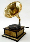HalloweenAntique Gramophone Player With Horn Working Phonograph, win-up record