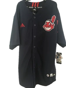 Nueva camiseta azul Adidas de los Indios de Cleveland talla XLarge nueva con etiquetas tribu - Imagen 1 de 2