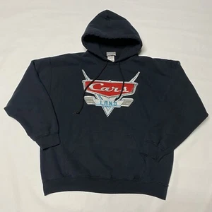 Cars Land x Disney Park Logo Movie Pixar Hoodie Navy Blue Large Hoody Sweatshirt - Picture 1 of 12
