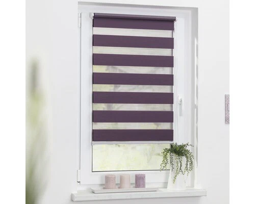 Lichtblick Duo-Rollo Klemmfix ohne Bohren Doppelrollo Vario Rollo Easyfix Brombeer 150 cm 80 cm KDR.080.150.03