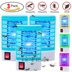 3PCS UV Lampara Anti Mosquitos Trampa Para Moscas Atrapa Mata Insectos Electrico - Picture 1 of 39