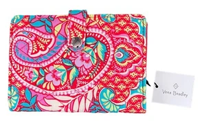 NEW Vera Bradley Paisley In Paradise Summer 2016 Travel Wallet Pink Tropical - Picture 1 of 3