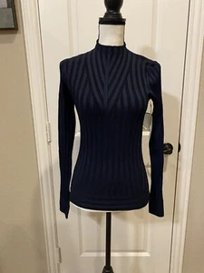 NWT – J BRAND NAVY BLUE MOCK TURTLENECK SWEATER – SMALL - Picture 1 of 10