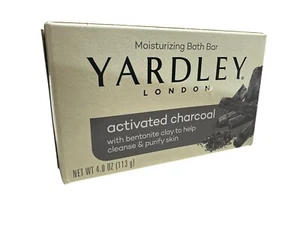 YARDLEY Bath Bar Soap 1 Pack 4 oz Activated Charcoal  Bentonite Clay Clean - Picture 1 of 2