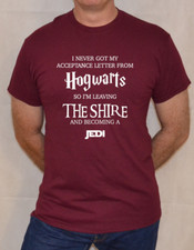 HARRY POTTER,LORD OF THE RINGS,STAR WARS,FUN T -SHIRT