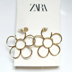 Pendientes de aro 58 mm Zara Boho con flores elegantes para mujer fiesta vacaciones joyería - Imagen 1 de 3