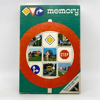 VINTAGE Memory Game INCOMPLETE Ravensburger 1971 Kids Matching Traffic Signs - Image 1 of 4