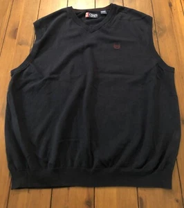 CHAPS Azul Marino Cuello en V Suéter Chaleco Pullover 100% Algodón Para Hombre Talla XXL Golf - Imagen 1 de 11