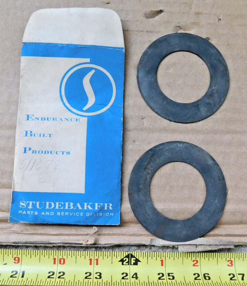 2 ARANDELAS DE EMPUJE TRASERAS NUEVAS 1936-54 STUDEBAKER COMMANDER CHAMPION + PRESIDENTE Foto 1 de 1