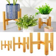 Durable Free Standing Wooden Plant Stand Shelf for Indoors and Outdoors