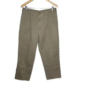 Calvin Klein Herren Khaki Plissee Chino Hose Größe 34x31 Beige 100% Baumwolle - Bild 1 von 10