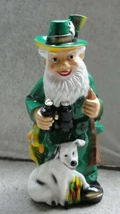 Jäger Gartenzwerg Figur Groß Fernglas Zwerg Hund Skulptur Garten Werbefigur W - Picture 1 of 5