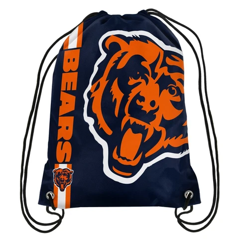 Chicago Bears NFL Big Logo Drawstring Backpack Backsack Bag Cover