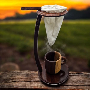 Chorreader - Costa Rica handgefertigte Kaffeemaschine zum Übergießen - umweltfreundlicher Reisender - Bild 1 von 9