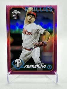 Orion Kerkering RC 2024 Topps Chrome Pink Refractor SP Phillies - Picture 1 of 4