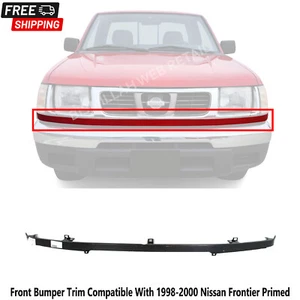 Front Bumper Trim Compatible With 1998-2000 Nissan Frontier Primed - Picture 1 of 4