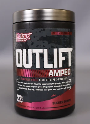 Polvo preentrenamiento OUTLIFT Amped Max dosificado High Stim 6G citrulina 3,2G Foto 1 de 3