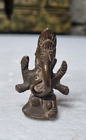 Vintage Old Handcrafted Bronze Hindu Lord Ganesha Miniature Statue Figurine