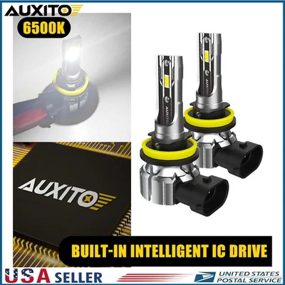 AUXITO H11 H8 LED Headlight High Low Beam Kit Combo Bulb 60000LM White 6500K - Image 1 of 4
