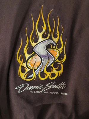 Chaqueta Letterman Donnie Smith Custom Cycles Lana/Cuero XL Hecha en EE. UU. Rara Foto 1 de 4