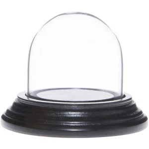 Plymor 1.875" x 1.875" Mini Glass Display Dome Cloche (Black Wood Veneer Base) - Picture 1 of 2