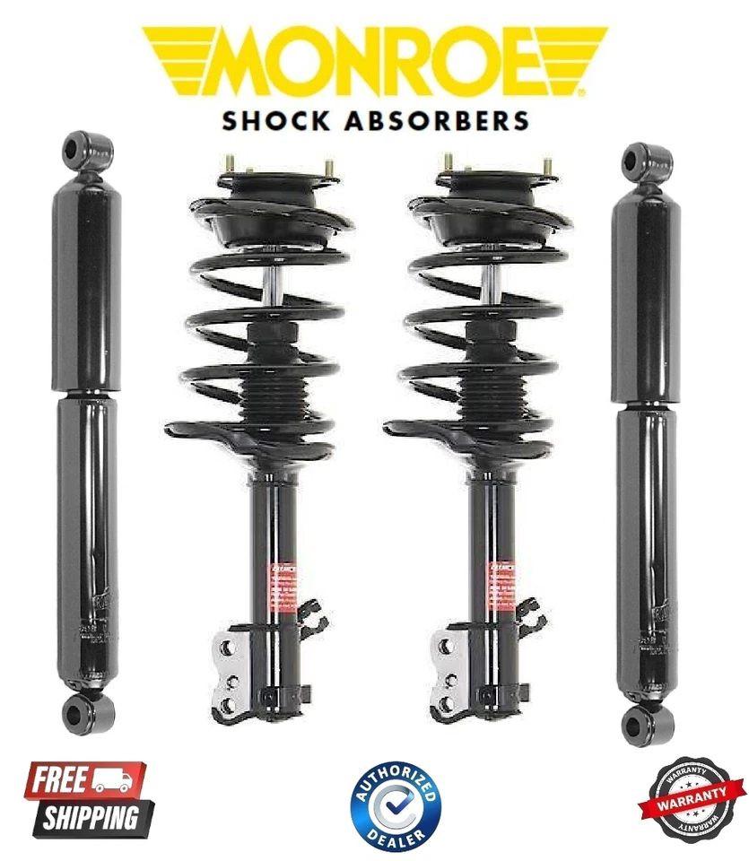 Complete Monroe Front Coil Spring & Rear Shock Fits 99-02 Nissan Quest Mercury - Image 1 of 1