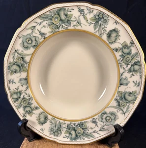 Tazón de sopa Royal Tettau "Manheim" de colección floral verde/marfil RARO varios disponibles - Imagen 1 de 6