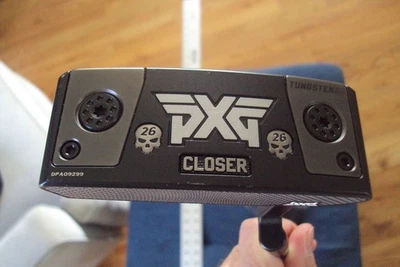 Lefty PXG Closer 26 black mid mallet putter 34" steel/graphite shaft w/headcover - Image 1 of 4