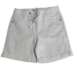 NWT Justice Jeans White Mid Theigh Size 12 Stretch Waist Summer Fall School - Picture 1 of 6
