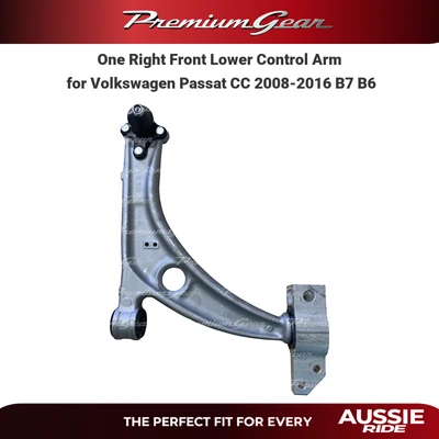 One Right Front Lower Control Arm for Volkswagen Passat CC 2008-2016 B7 B6 - image 1 of 3
