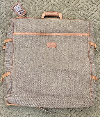 HARTMANN Luggage Hanging Garment Suit Bag Travel Tweed & Leather Shoulder Strap - Image 1 of 4